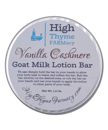 Vanilla Cashmere Lotion Bar - Goat Milk Lotion Bars for Dry Skin - Beeswax Lotion Bar - Convenient Travel Lotion - Eco Friendly Solid Lotion - Zero Waste Lotion