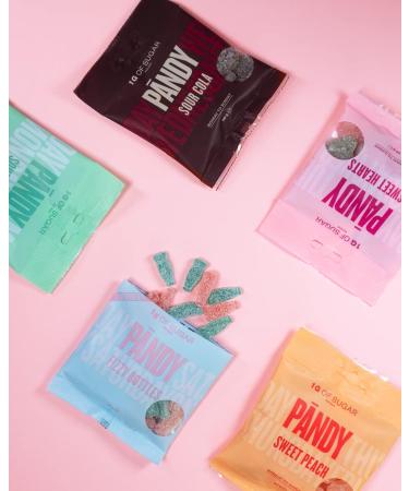 PANDY Candy SWEET HEARTS - Raspberry & Pear Gummy Candies Bag Only 1g Sugar & 80 Calories 1x50g (Pack of 2) 50 g (Pack of 2) - Buy Online on SooperMarket.com