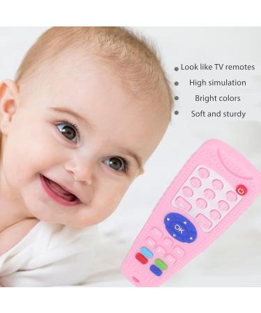 Soft Silicone Teether Toy for Babies - Pink Remote Control Design for Safe Gum Relief - Buy Online on SooperMarket.com