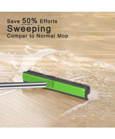 Long Handle Rubber Broom Set for Pet Hair Removal and Cleaning Indoor & Outdoor Spaces - Buy Online on SooperMarket.com