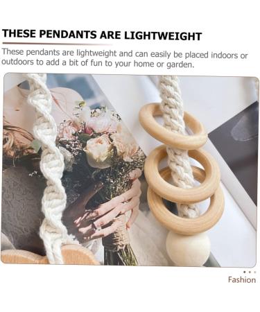 Zerodeko 4pcs Wood Hanging Newborn Ornament Set - Room Decor, Gifts, Rattle, Crinkle, Gym Pendants - Buy Online on SooperMarket.com
