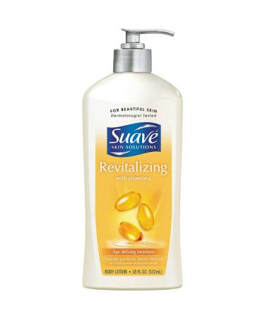 Suave Revitalizing with Vitamin E Body Lotion 18 oz (Pack of 2) Vitamin E 18 Ounce (Pack of 2)
