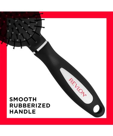 REVLON Detangle & Smooth Black Cushion Hair Brush - Gentle and Effective Hair Detangling - Buy Online on SooperMarket.com
