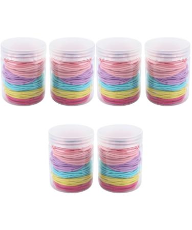 minkissy 6 Boxes Elastic Stretch Ponytail Holders Hair Ties for Women Hair Elastics Hair Bands Ponytail Ropes for Girls Seamless Hair Bands Hair Ties Bands Rope No Contact Women's