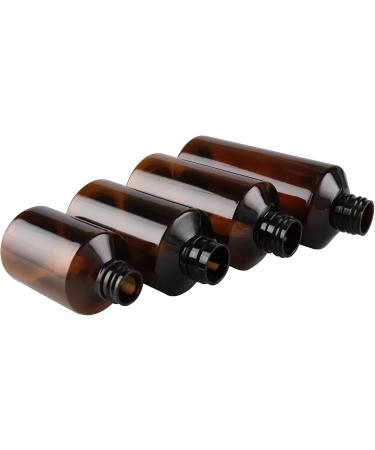 Tianzd 3-Pack 50ml Brown Plastic Bottles with Silver Caps & Orifice Reducer | Essential Oil & Makeup Containers | International Shipping Available - Buy Online on SooperMarket.com