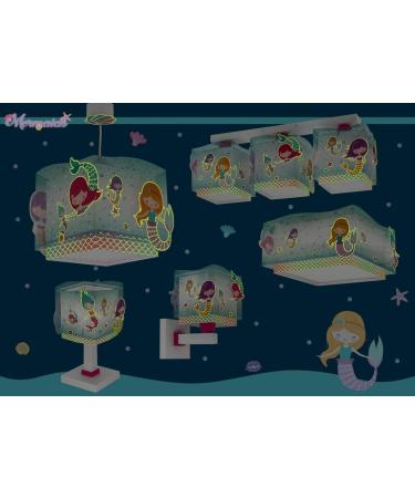 Dalber Mermaid Ceiling Lamp for Children's Room - E27 Pendant Light | Kids Lighting - Buy Online on SooperMarket.com