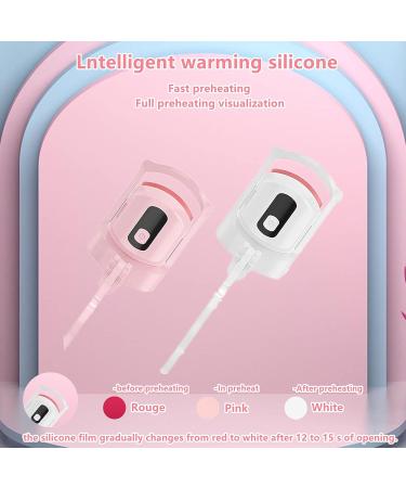 ATTEASAY Heated Eyelash Curler | 3 Heat Modes, LCD Display, USB Rechargeable - Pink - Buy Online on SooperMarket.com