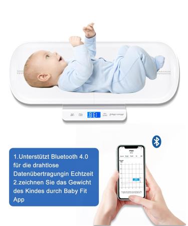 Digital Baby Scale Bluetooth - Multifunction Toddler & Pet Scale in Pounds & Ounces | Accurate Baby Weight Scales with Baby Fit App - Buy Online on SooperMarket.com