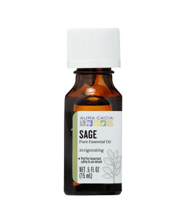 Aura Cacia Pure Essential Oil Sage 0.5 fl oz (15 ml)