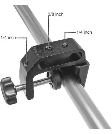Julius Studio 2-Pack C Clamp Adapter for 1/4 3/8 Female Screw Thread - Multi Functional Mounting Equipment for Photo Video Studio and Wood Work - Buy Online on SooperMarket.com