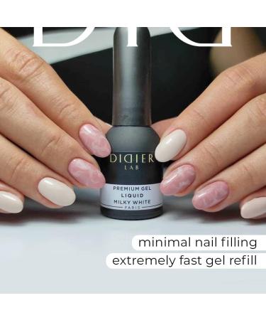 Didier Lab Premium Milky White Builder Gel 10ml - Nail Extension, Strengthener, Repair - LED UV Gel for Nail Forms - Hardener and Builder in a Bottle - Buy Online on SooperMarket.com
