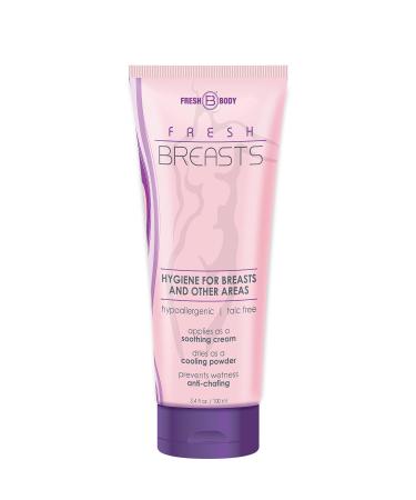 Fresh Body FB - Fresh Breasts Anti-Chafing Lotion 3.4 FL Oz + On-The-Go Travel Size Packet (15 Pack) | Women's Soothing Lotion to Powder - Buy Online on SooperMarket.com