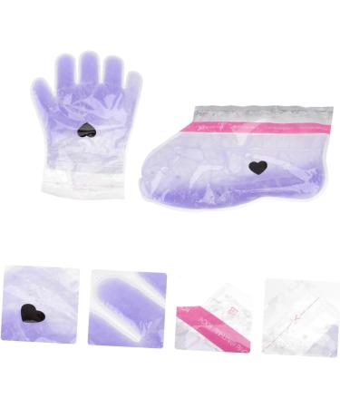 Mikinona 2 Pairs Wax Gloves Wax Cover Kit Paraffin Wax Feet Film Wax Hand Cover Hand Moisturizing Kit Beauty Hand Wax Cover Close Friends Set of Feet Spa Purple Non-woven Fabric - Buy Online on SooperMarket.com