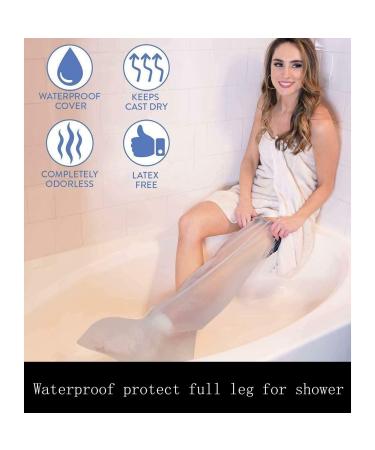 Jbnmvc Waterproof Cast Cover Leg Adult Full Leg Shower Protector Watertight Protection for Foot Ankle Knee Wound - Buy Online on SooperMarket.com