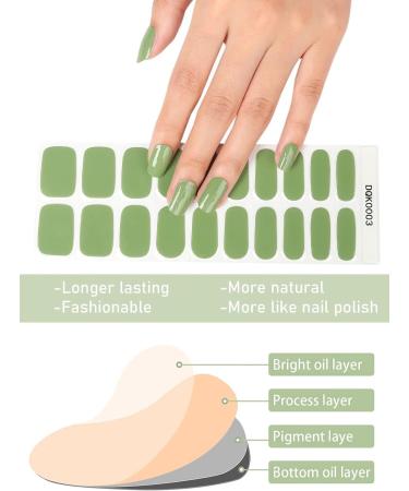Kalolary Gel Nail Polish Strips Nail Gel Art Sticker Waterproof Full Nail Wraps Decal Sets with Scissors Nail File and Stick for Women Girls Nail Art Decor (UV/LED Lamp Required)-3 - Buy Online on SooperMarket.com