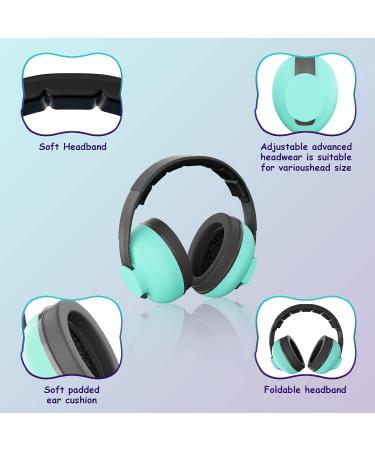 FungLam Baby Ear Defender Noise Cancelling Headphones for Kids Noise Reduction Earmuffs Adjustable Headband Hearing Protection for 0-3 baby/Years Infant/Toddlers Green - Buy Online on SooperMarket.com