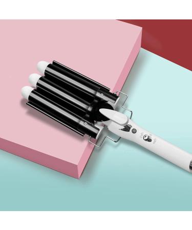 Three Barrel Curling Hair Crimper: Aleath Dual Voltage Crimper Hair Tool - 1 inch 3 Barrels Curler Iron Wand 1 inch Black - Buy Online on SooperMarket.com