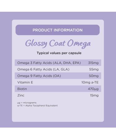 Healthspan Glossy Coat Omega 3 6 & 9 for Cats & Dogs 120 Capsules | DHA & EPA | Chicken & Beef Flavour | Pet Health Supplement - Buy Online on SooperMarket.com