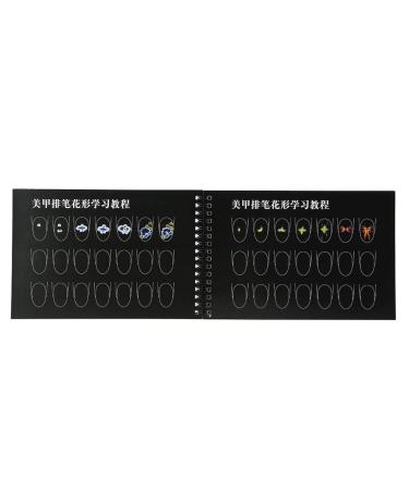 Available Nail Practice Book Manicure Tools Manicure Shop for Home Salon Shop Beauty Salon(Pen flower)