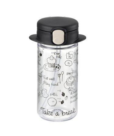 Richell Aqulea straw mug Black 240ml