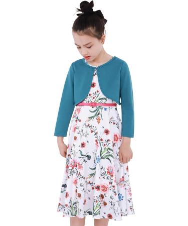 Bonny Billy Girls Knitted Cotton Bolero Shrug Cardigan - Dark Green (8-9 Years) - Buy Online on SooperMarket.com