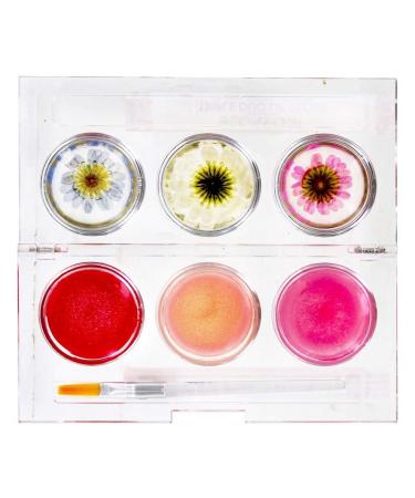 Blossom Triple Duo Lip Gloss - Sweet Kiss Collection | 6 Flower Lip Pots (2.8g each) - Buy Online on SooperMarket.com