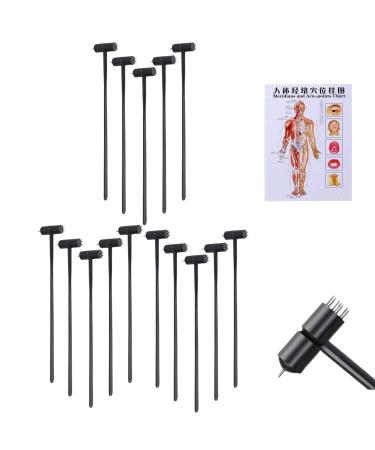 7 Star N_eedle Acupuncture 7 Star N_eedle & Plum Blossom Dermal Hammer Width a Chart -Acupuncture Human Body Charts Meridians and Acupuncture Points (15PCS Width a Acupoint Chart)