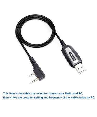 Baofeng USB Programming Cable CH340 Chip for GMRS Radio Two Way Radio - Black-CH340 - Buy Online on SooperMarket.com