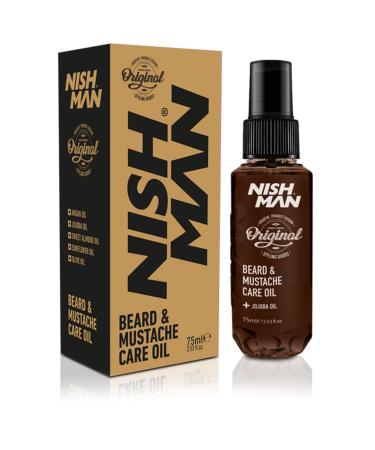 NISHMAN Beard Oil with Argan and Jojoba Oil 75 ml