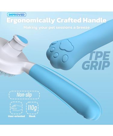 ZIMCATE Cat & Dog Brush - Ergonomic One-Click Cleaning Tool for Short & Long-Haired Pets Ideal for Rabbits - Blauer See Wool Brush - Buy Online on SooperMarket.com