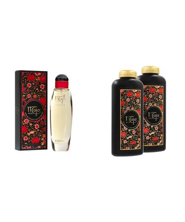 Maja Cologne Talcum Powder with Classic Oriental Scent 1.7 Oz & 2-Pack of 7 Oz Fragrance + Talcum Powder