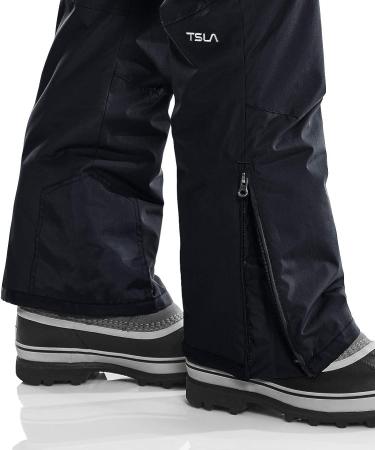 TSLA Men's Winter Snow Bibs - Waterproof & Insulated Overalls | Black Large - Buy Online on SooperMarket.com