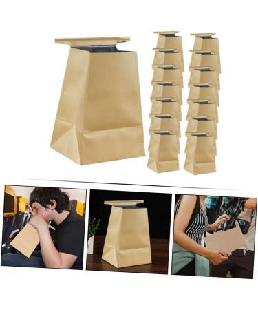 15pcs Kraft Paper Vomit Bags | Light Brown Mini Trash Bags for Travel - Buy Online on SooperMarket.com