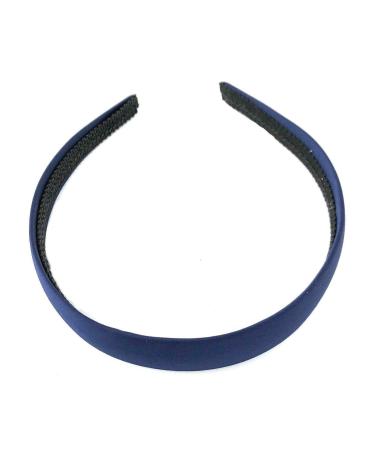 Satin Navy Blue Headband - 2.5 cm Wide | International Shipping Available - Buy Online on SooperMarket.com