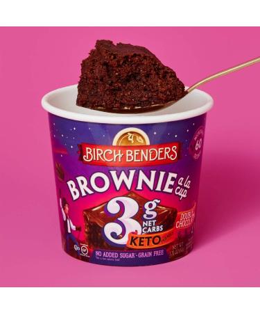 Double Chocolate Brownie Mug Cake Cups by Birch Benders  Keto Dessert  Grain-Free  Gluten-Free  only 3 Net Carbs (8 Single Serve Cups) - Buy Online on SooperMarket.com