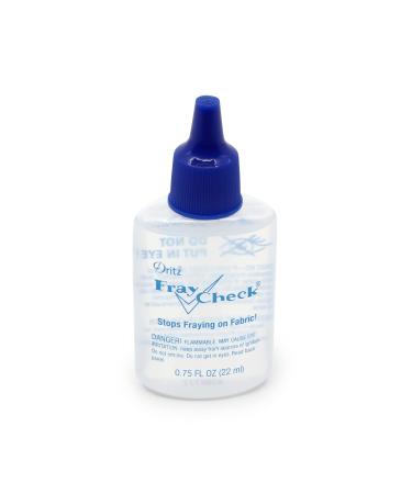 Dritz Fray Check Liquid, 3/4 Fluid-Ounce, 1 Count, Clear Seam Sealant, 0.75, 7 Fl Oz 0.75-Fluid Ounce