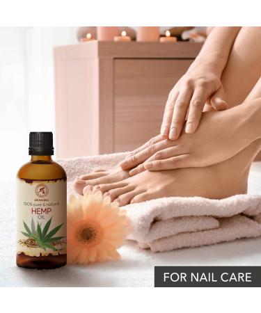 Hemp Oil 100ml - Pure & Natural Cold Pressed - Intensive Care for Face Hair & Body in Glass Bottle - Buy Online on SooperMarket.com