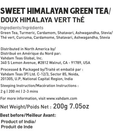 VAHDAM Sweet Himalayan Green Tea Blend | Pure Leaves from the Himalayas | Easy Brewing and Delicious Taste - Buy Online on SooperMarket.com