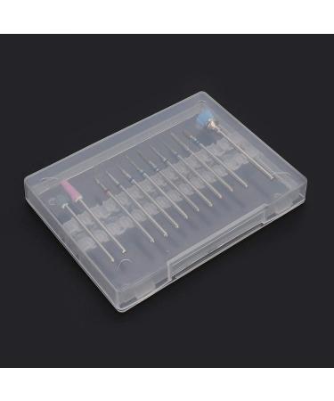 12pcs Tungsten Alloy Nail Drill Bit Set | Electric File Grinding Head with Storage Box for Professional Manicure - Buy Online on SooperMarket.com
