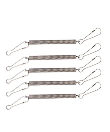 5 Pcs Water Bottle Spring Clip Spring with 2 Clips Stainless Steel 3.1 Inch Spring Fastening Water Drinking Bottle For Small Animal Hamster Guinea Pigs