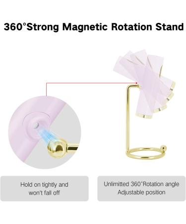 Portable UV LED Nail Lamp - Handfree Mini Light for Gel & Acrylic Nails with Magnetic Stand | USB Rechargeable | 60S Cure - Pink - Buy Online on SooperMarket.com