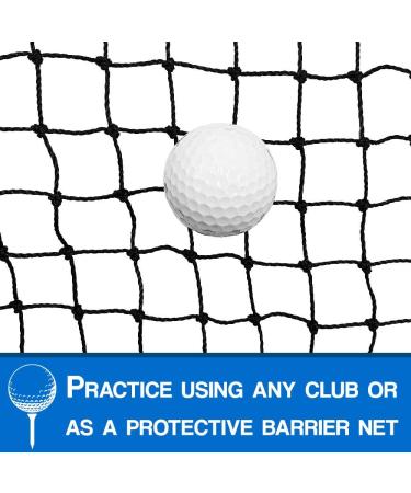 High Impact Heavy Duty Golf Netting for Hitting, Driving, and Chipping | 10 X 10 Black Net with Carabiners - Buy Online on SooperMarket.com