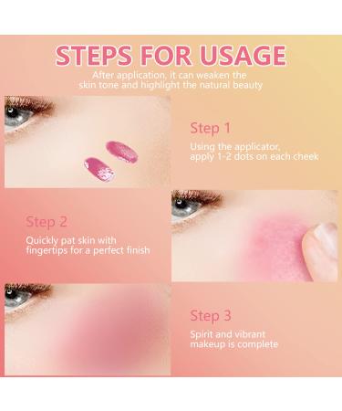 Natural Matte Cream Blush Stick for Cheeks, Eyes, and Lips - Long-Lasting Moisturizing Formula | 3 Shades (Happy, Hope, Love) - Buy Online on SooperMarket.com