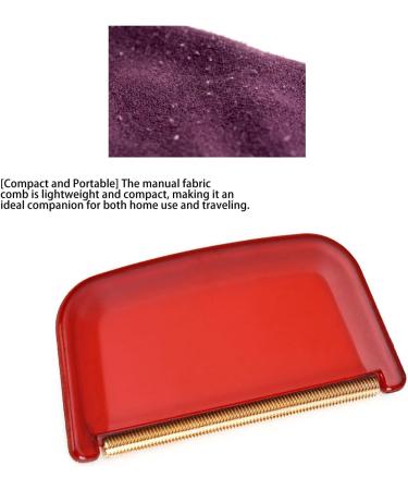 Lint Remover Comb - Manual Fabric Shaver with Copper Blade for Knitted Garments - Lightweight & Compact (Red) | International Shipping Available - Buy Online on SooperMarket.com