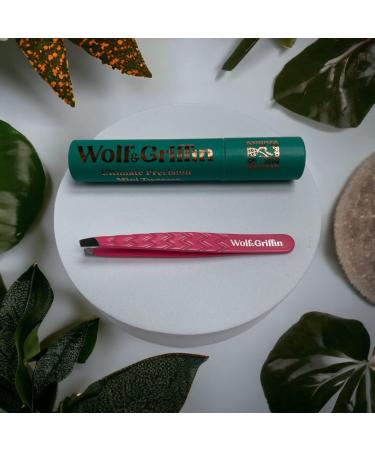 Wolf & Griffin Mini Tweezer - Stainless Steel Electric Pink | Professional Eyebrow Tweezers for Men & Women, Ideal for Facial Hair Removal - Buy Online on SooperMarket.com