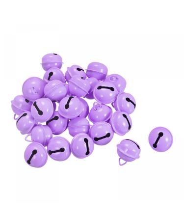 uxcell Jingle Bells, 22mm 30pcs Craft Bells for DIY Holiday Decoration, Musical Party, Home, Festival, Wedding, Purple