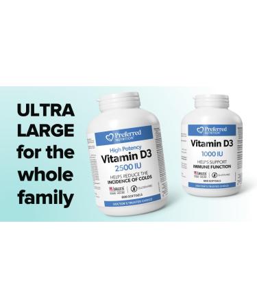 Preferred Nutrition Vitamin D3 2500 IU 600 softgels - Buy Online on SooperMarket.com