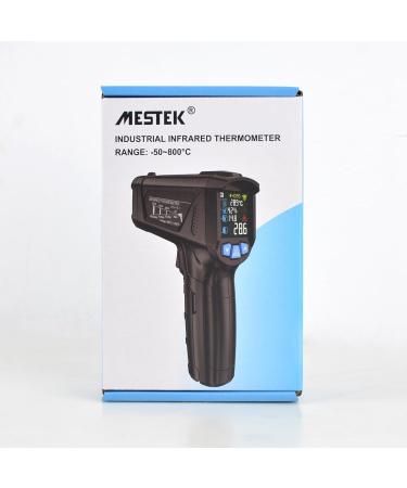 Buy Mestek Infrared Thermometer -50 C to 800 C | Laser IR Pyrometer with K-Probe & LCD Alarm for Kitchen Use - Buy Online on SooperMarket.com
