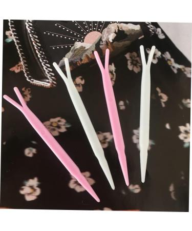 PLAFOPE 100pcs Plastic Forks for Clip Woman Stick Rods Accessories Fork Cosmetic Wear Y-shaped Supplies - Buy Online on SooperMarket.com