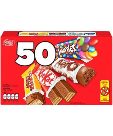 Nestle Mini Assorted Chocolate & Candy - KITKAT Coffee Crisp Aero Smarties - 505 g (Pack of 50 Mini Bars) Unflavored 50 Count (Pack of 1) - Buy Online on SooperMarket.com